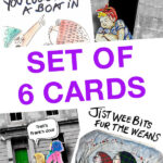 janey godley set of 6 cards