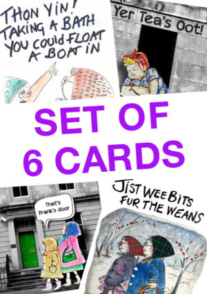 janey godley set of 6 cards