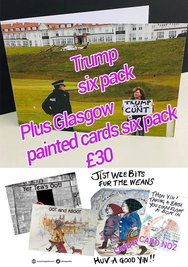 Trump Card 6 pack plus 6 Painted Cards